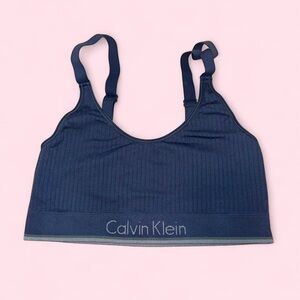 Calvin Klein Dark Blue Ribbed Bralette